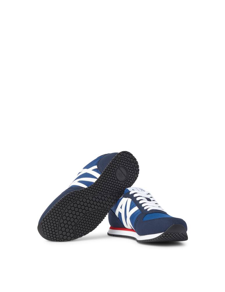 rinascente Armani Exchange Sneakers rio running suede mesh logo - blue
