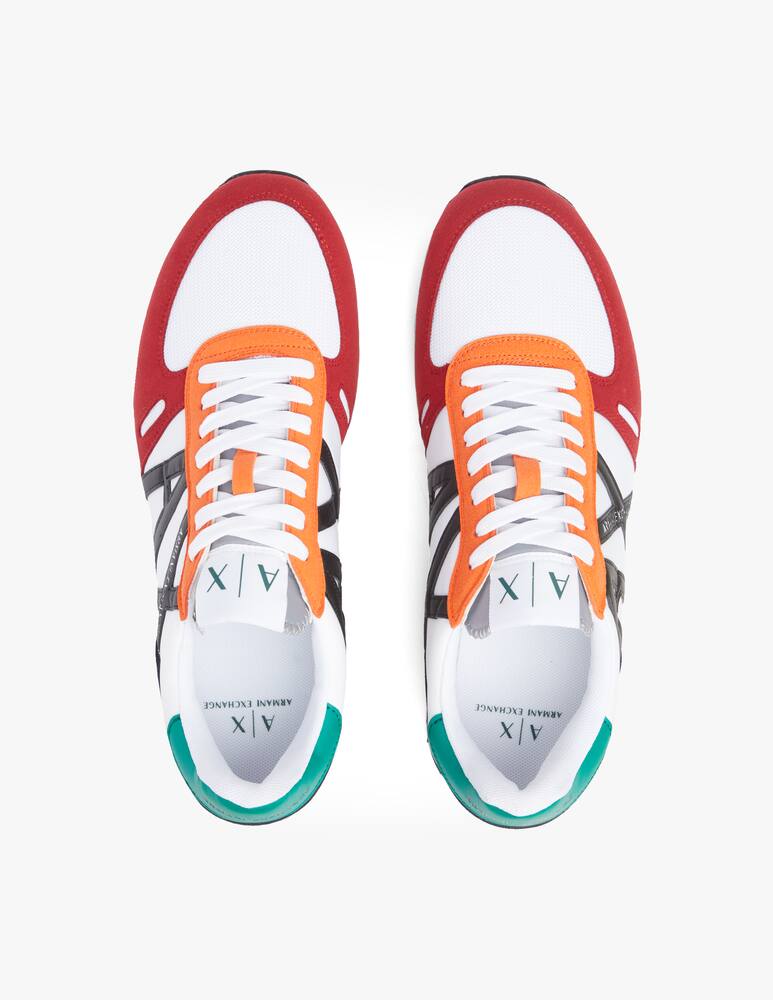 rinascente Armani Exchange Sneakers rio running suede mesh logo - multicolor