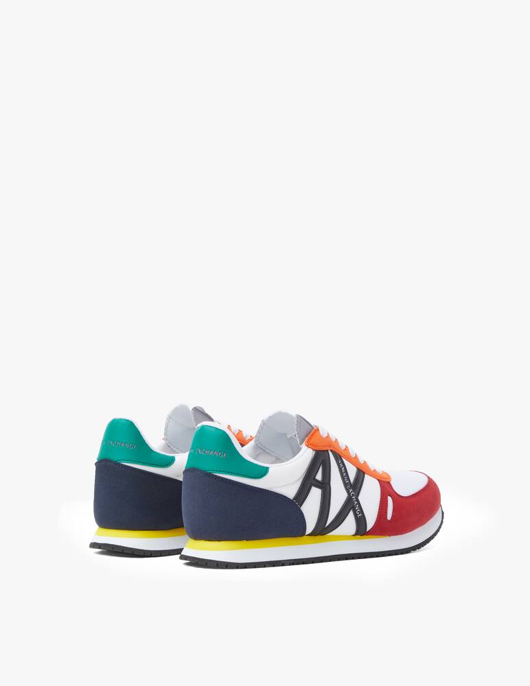 rinascente Armani Exchange Sneakers rio running suede mesh logo - multicolor