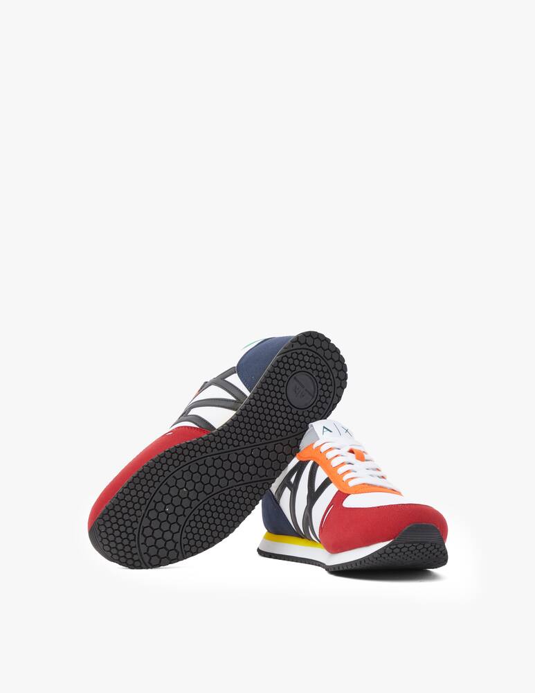 rinascente Armani Exchange Sneakers rio running suede mesh logo - multicolor