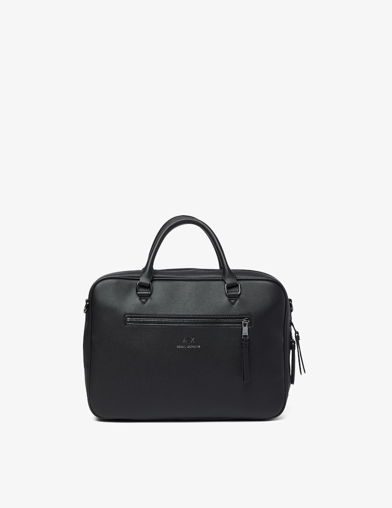 Armani Exchange Borsa da pc in pelle classica - immagine 1