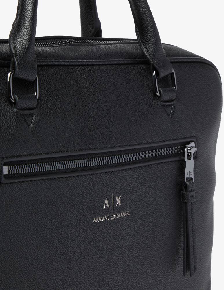 rinascente Armani Exchange Classic leather laptop bag