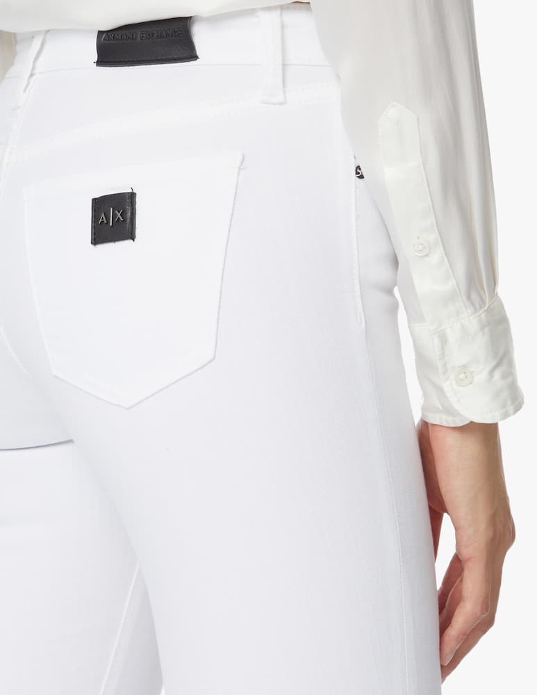 rinascente Armani Exchange Medium rise flare jeans - white