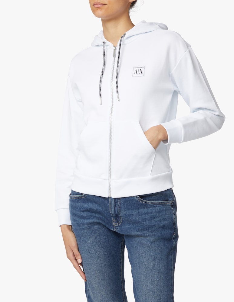 Armani Exchange Cotton hoodie - white - picture 1 Armani Exchange Cotton hoodie - white - picture 1