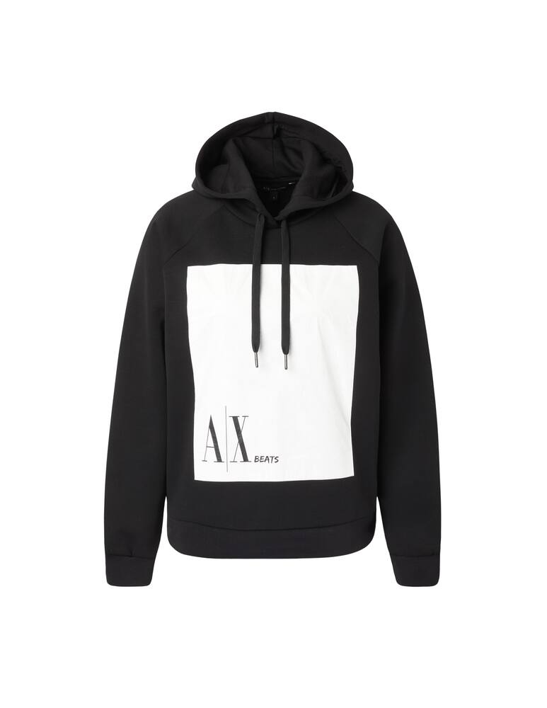 rinascente Armani Exchange Felpa con cappuccio in misto cotone - nero