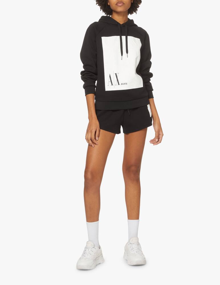 rinascente Armani Exchange Felpa con cappuccio in misto cotone - nero