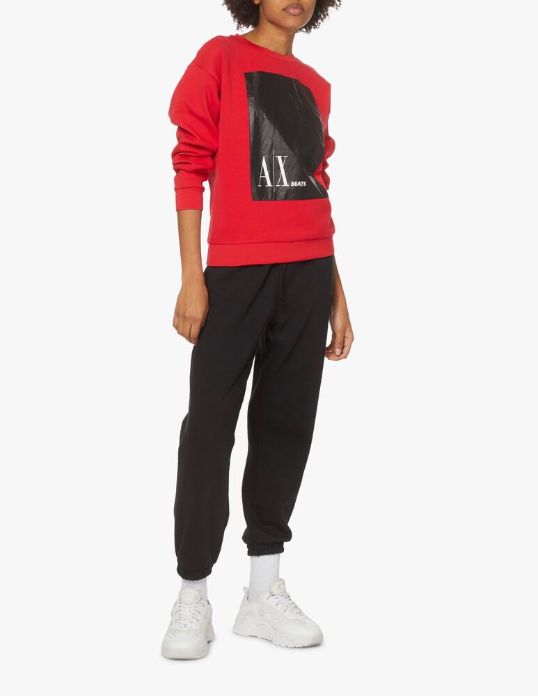 rinascente Armani Exchange Felpa girocollo in misto cotone - rosso
