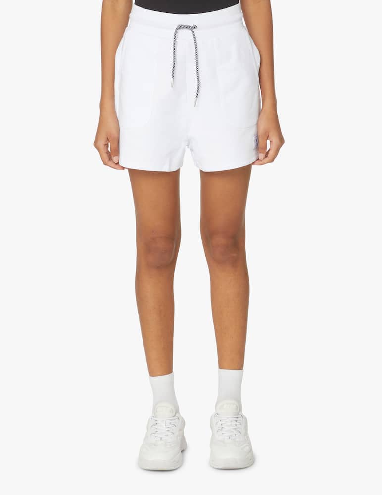 rinascente Armani Exchange Pantaloni di tuta corti in cotone - bianco