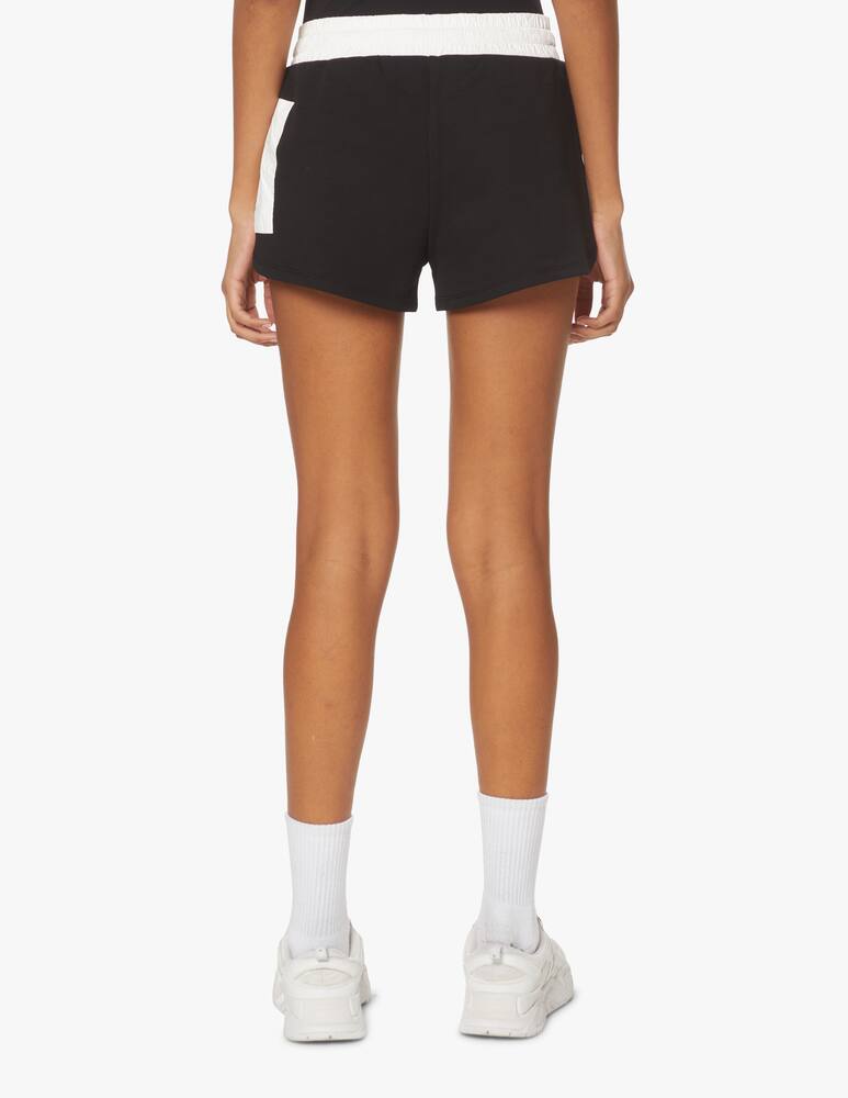 Armani Exchange Pantaloni di tuta corti in cotone - nero - immagine 3