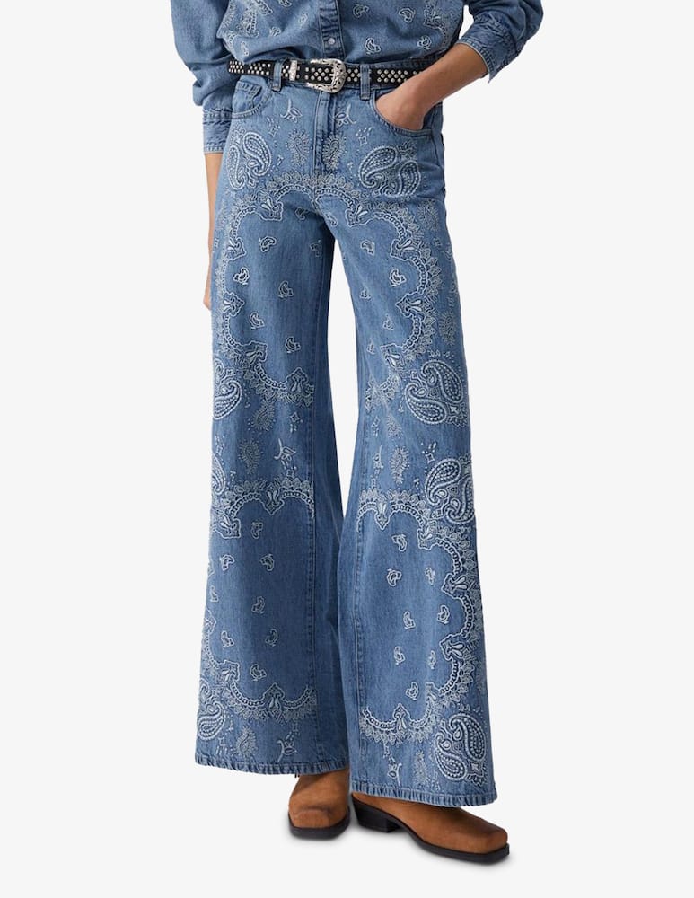 rinascente Liu Jo Paisley flare jeans