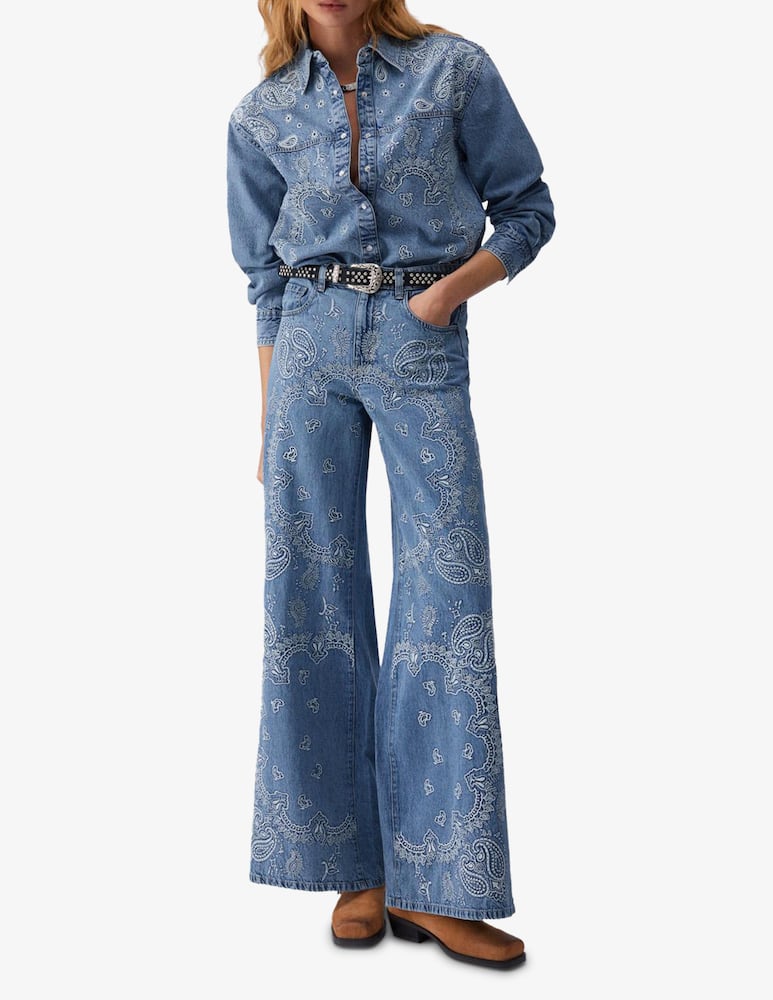 rinascente Liu Jo Paisley flare jeans