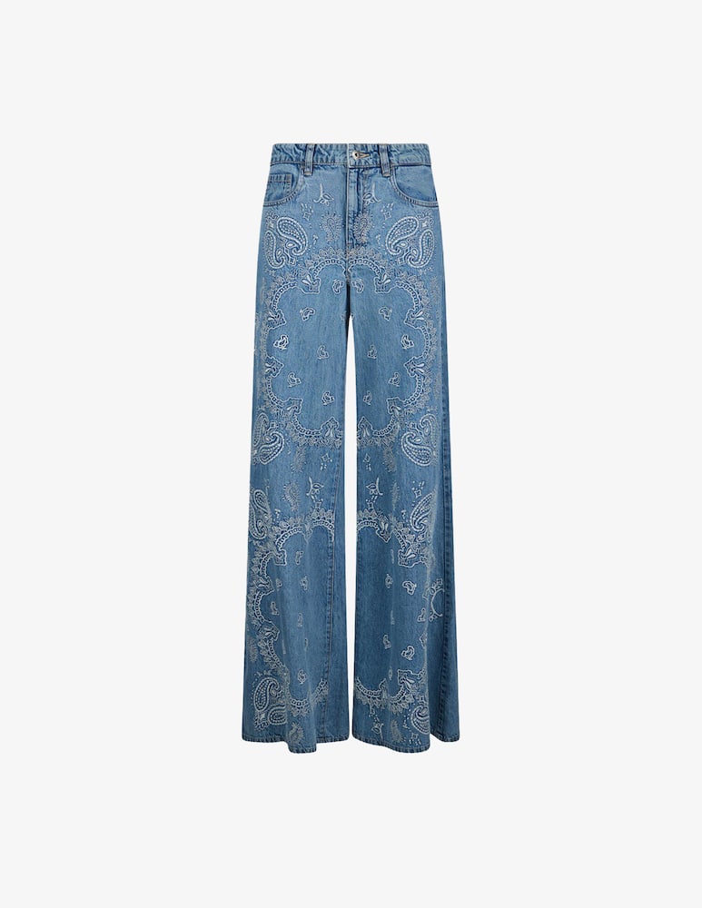 rinascente Liu Jo Paisley flare jeans