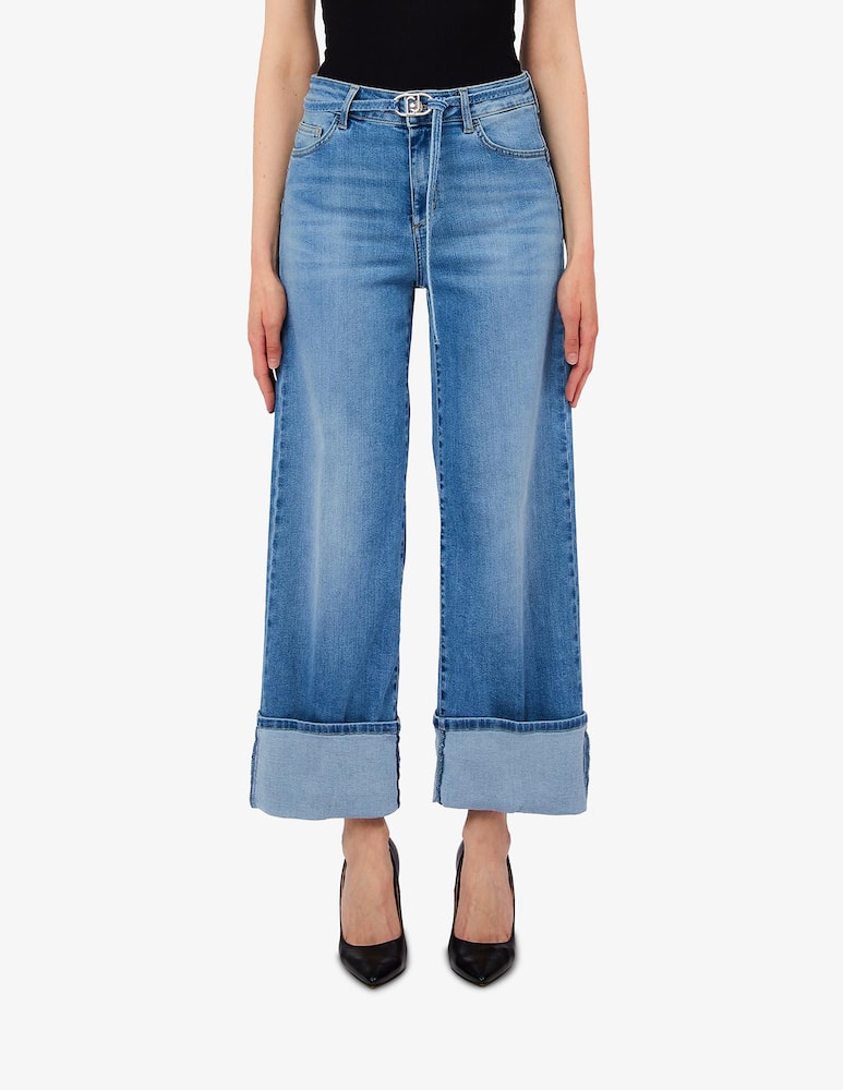 rinascente Liu Jo Cropped denim trousers