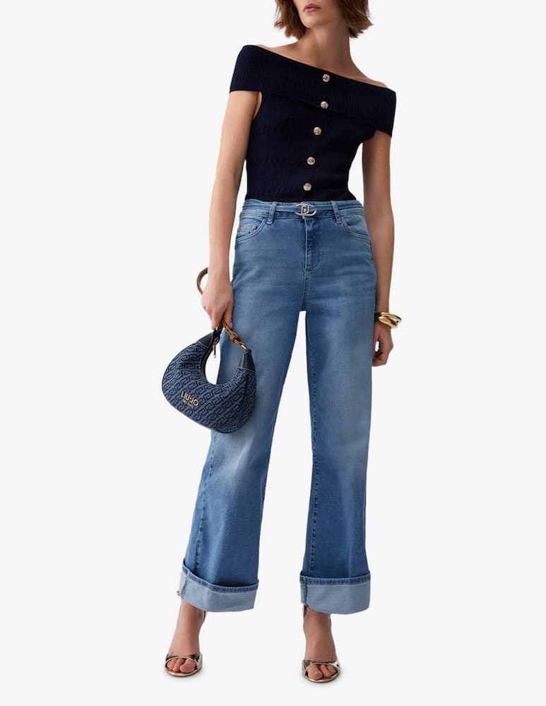 rinascente Liu Jo Cropped denim trousers