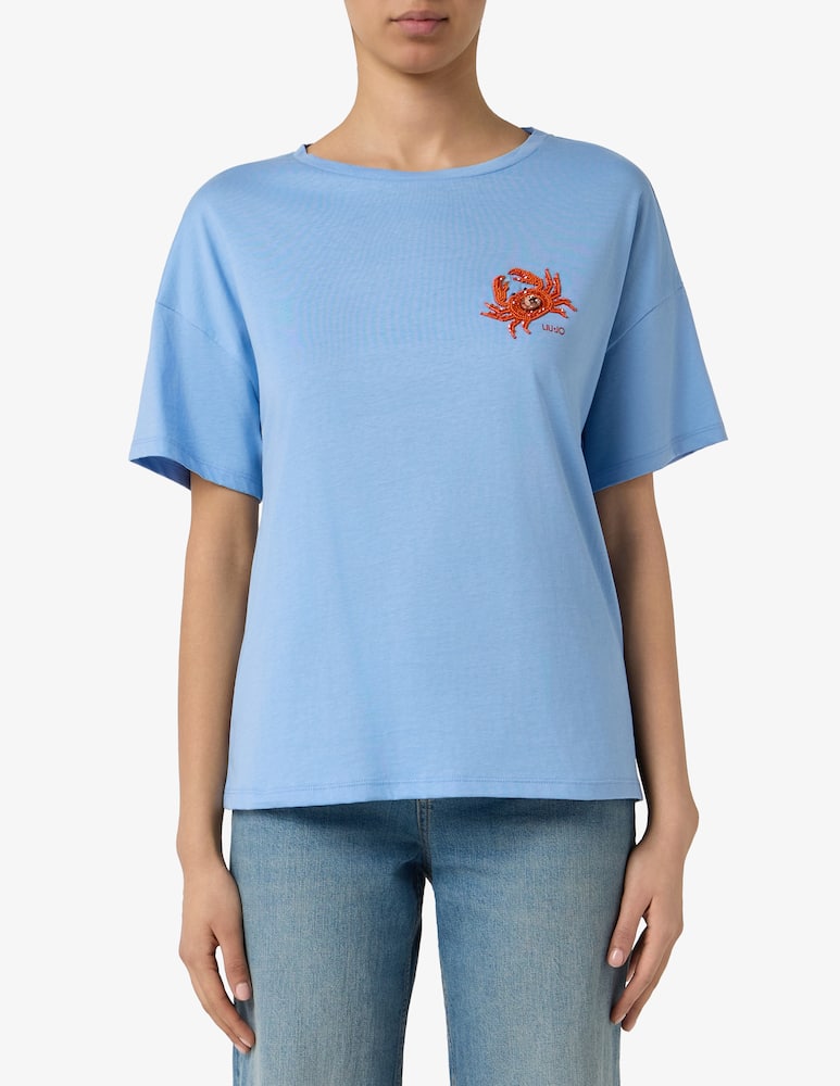 rinascente Liu Jo Crab embroidery t-shirt