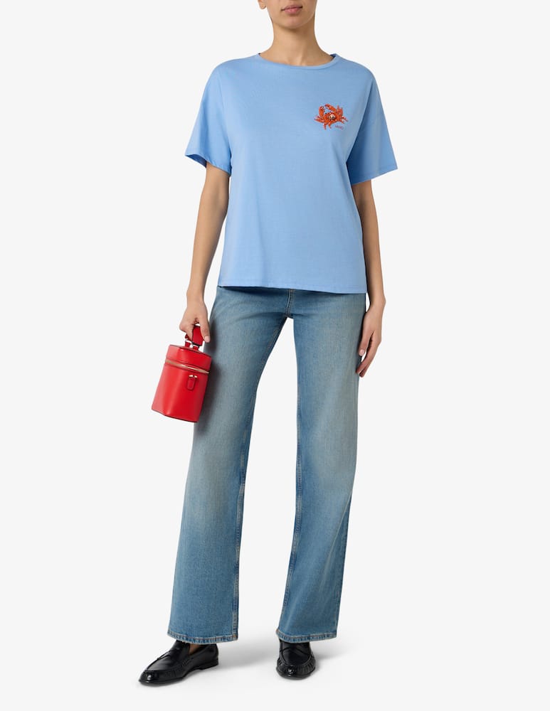 rinascente Liu Jo Crab embroidery t-shirt