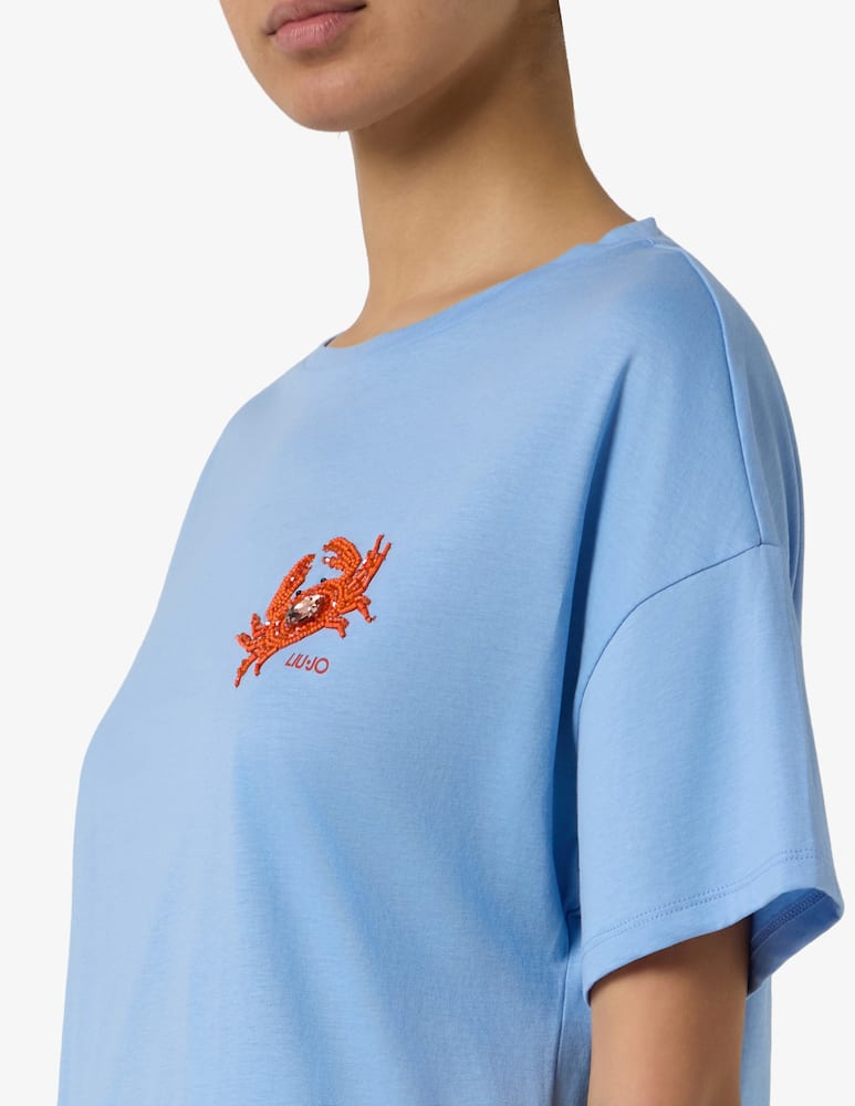 rinascente Liu Jo Crab embroidery t-shirt