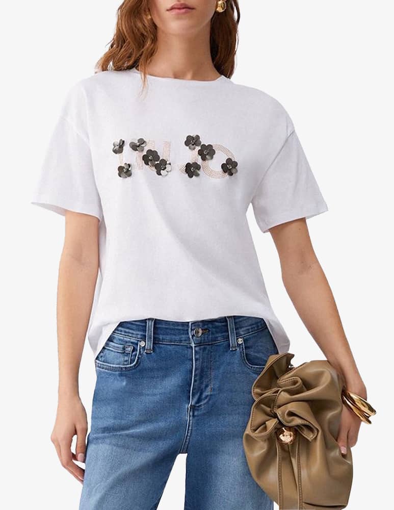 rinascente Liu Jo Sequin logo t-shirt
