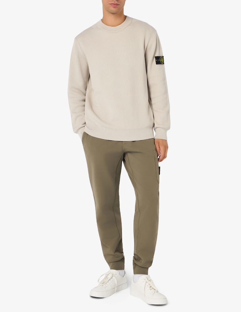 rinascente Stone Island Crew neck ribbed cotton jumper
