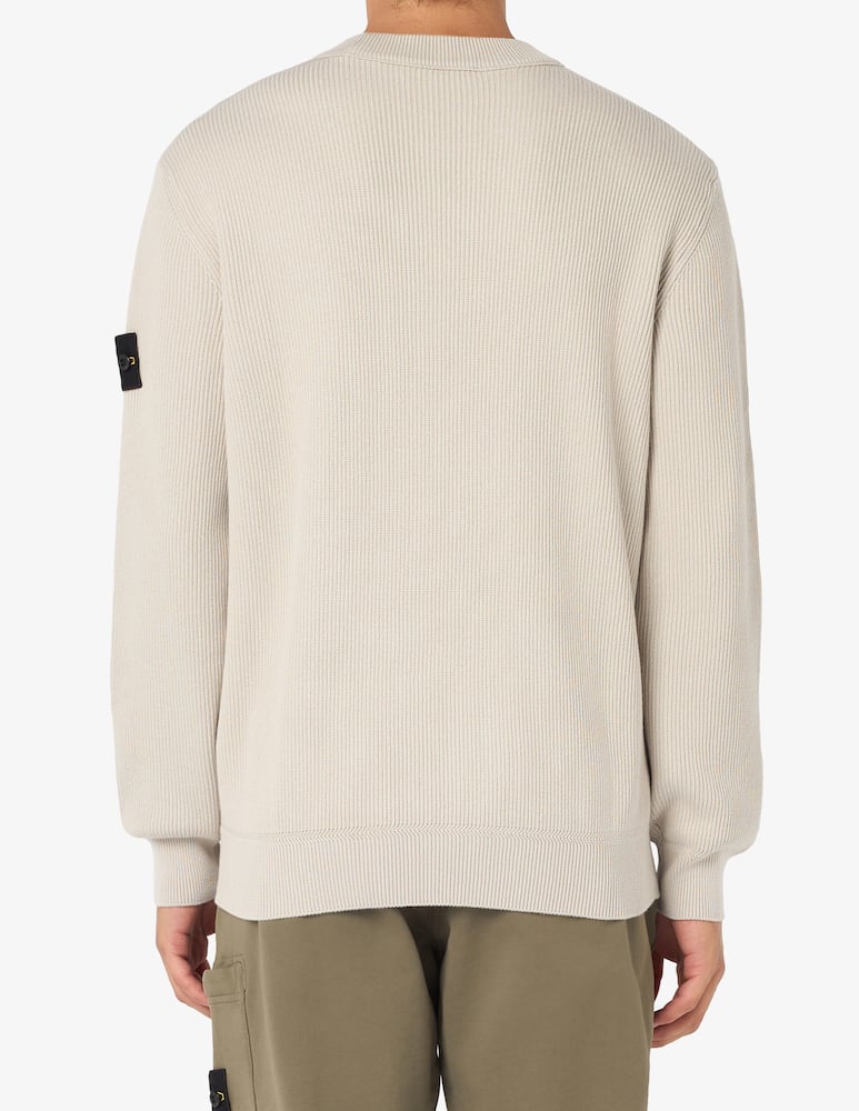 rinascente Stone Island Crew neck ribbed cotton jumper