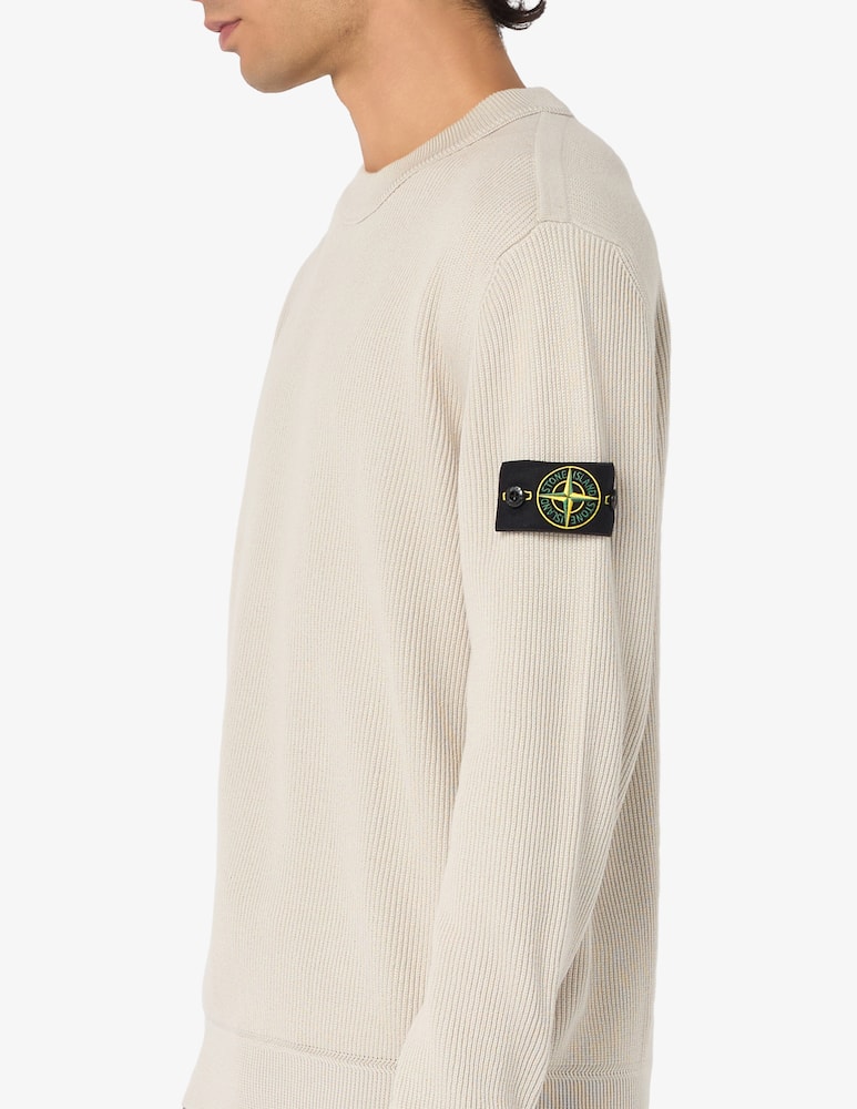 rinascente Stone Island Crew neck ribbed cotton jumper