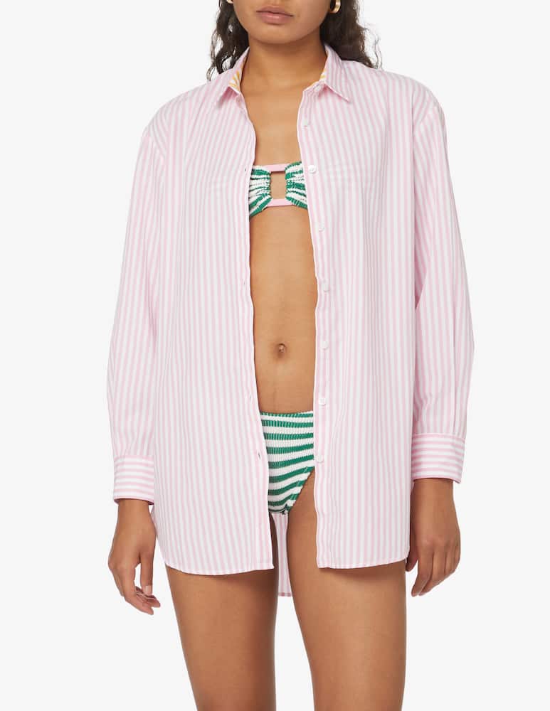 MC2 Saint Barth Cotton beach cover ups shirt - pink - picture 1 MC2 Saint Barth Cotton beach cover ups shirt - pink - picture 1