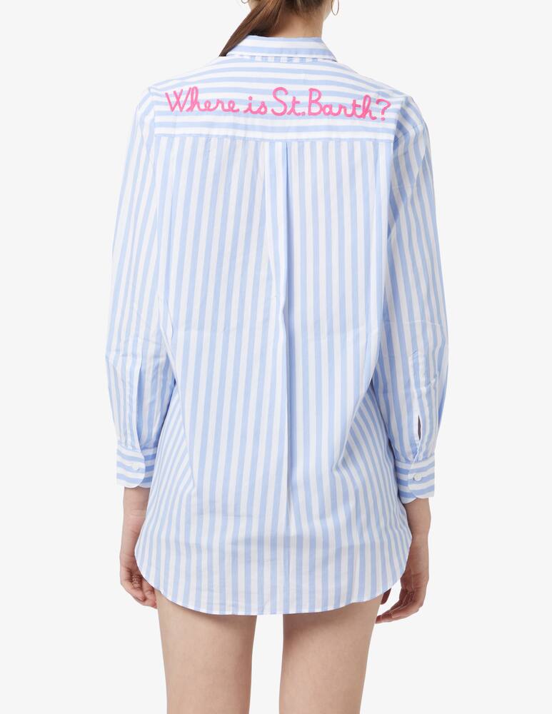 rinascente MC2 Saint Barth Camicia copricostume in cotone - azzurro