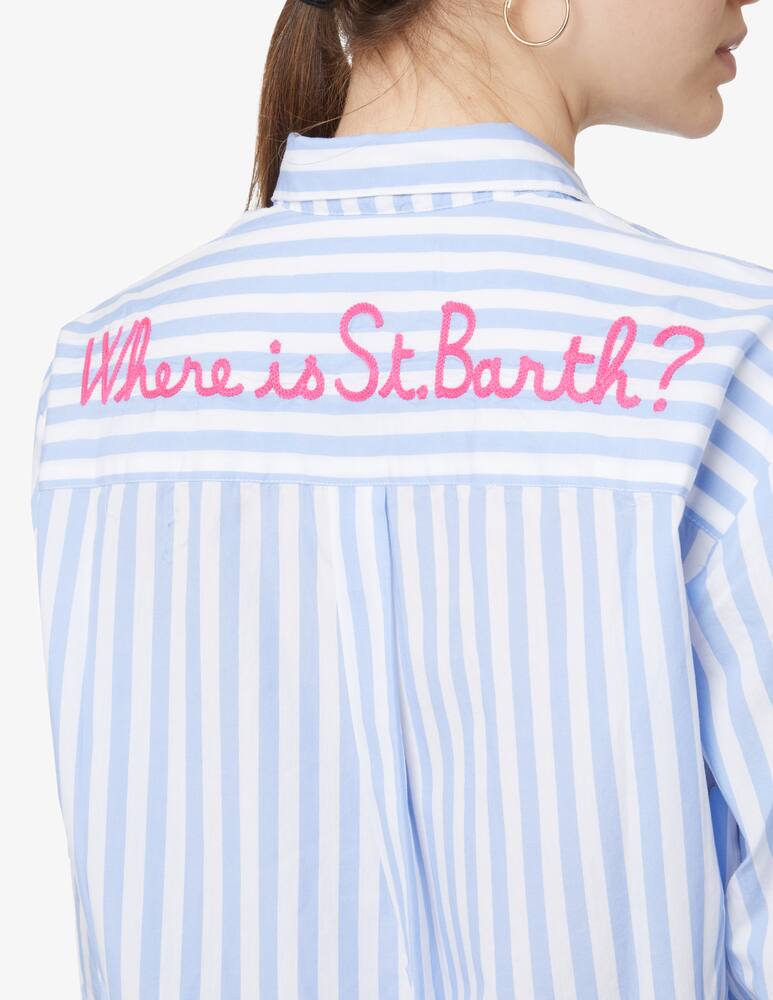 rinascente MC2 Saint Barth Camicia copricostume in cotone - azzurro