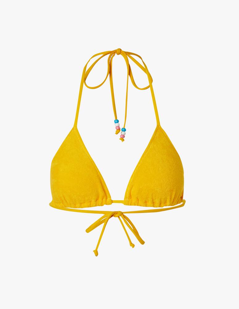 rinascente MC2 Saint Barth Triangle bikini top - yellow