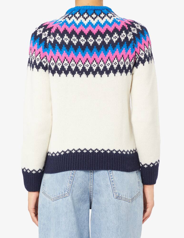 rinascente MC2 Saint Barth Maglione a girocollo in misto lana New queen - Bianco