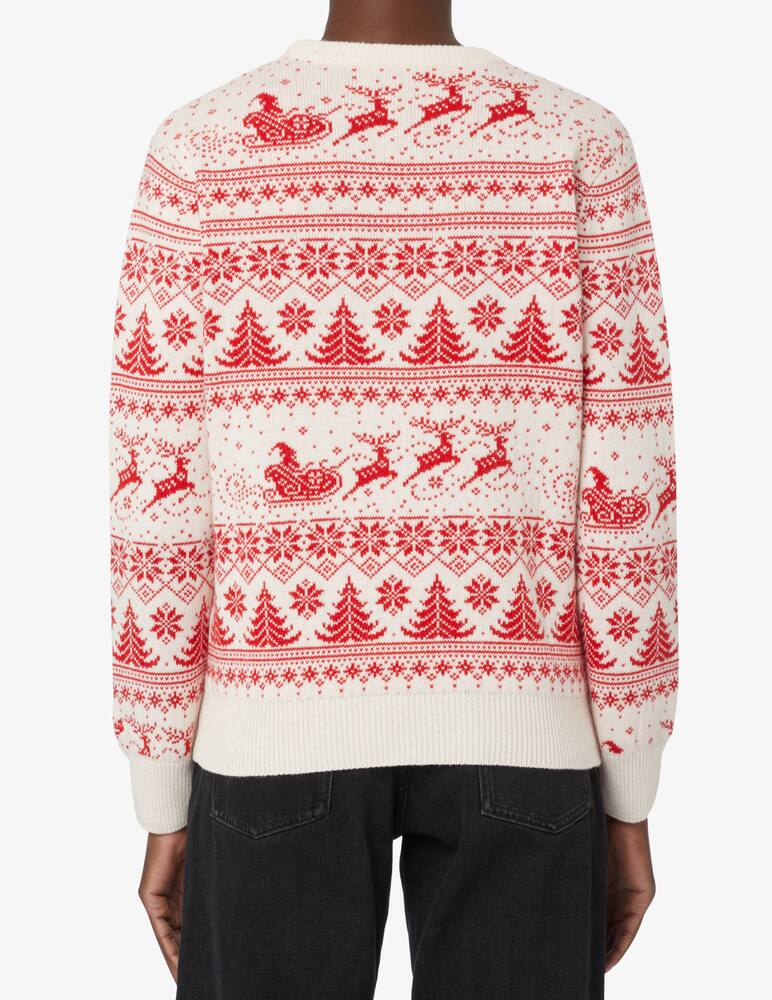 rinascente MC2 Saint Barth New queen wool blend crewneck sweater - White