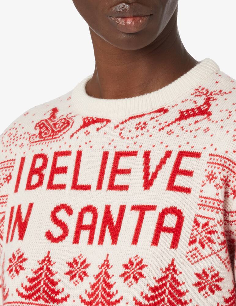 rinascente MC2 Saint Barth New queen wool blend crewneck sweater - White