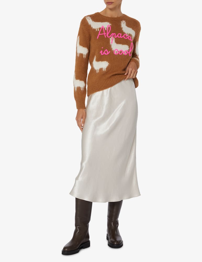 rinascente MC2 Saint Barth New queen wool blend crewneck sweater - Brown