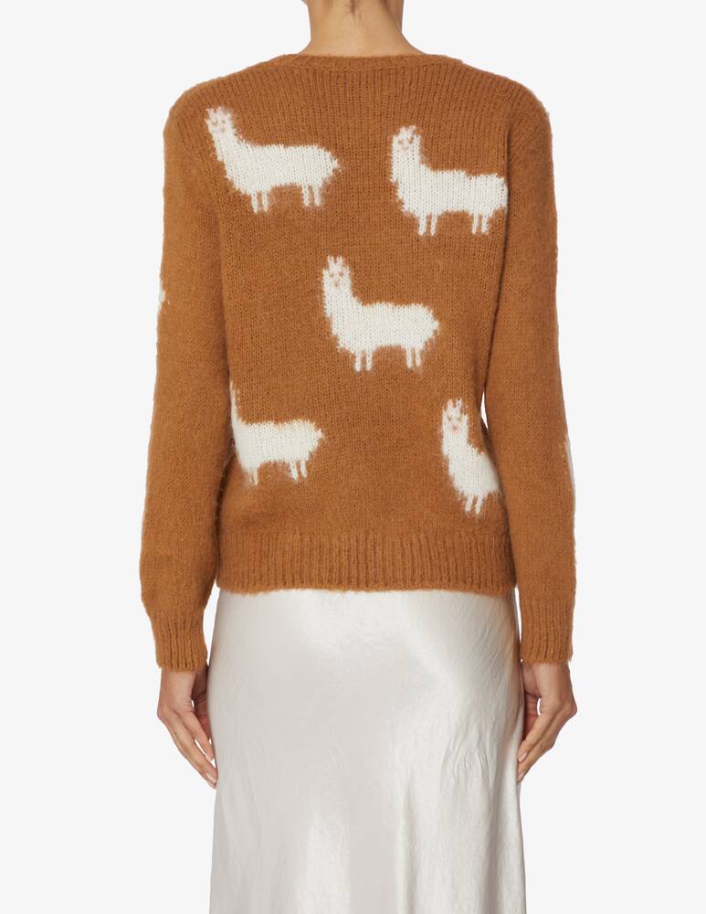 rinascente MC2 Saint Barth New queen wool blend crewneck sweater - Brown