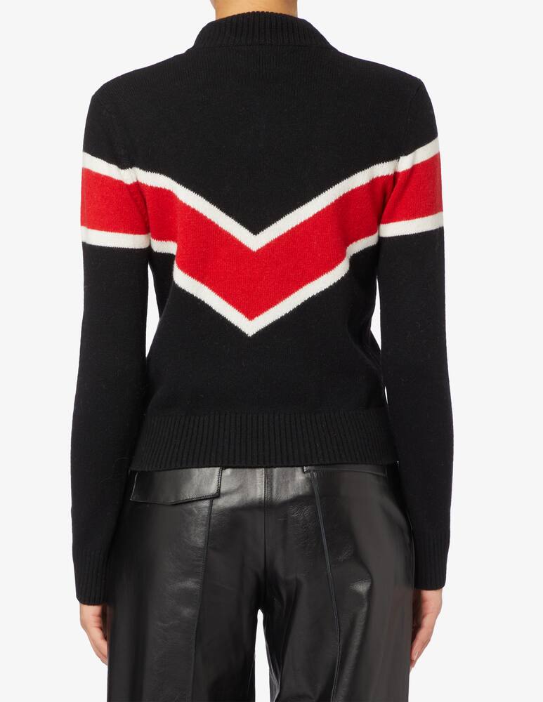 MC2 Saint Barth Peak wool and cashmere blend half neck sweater - Black - picture 3