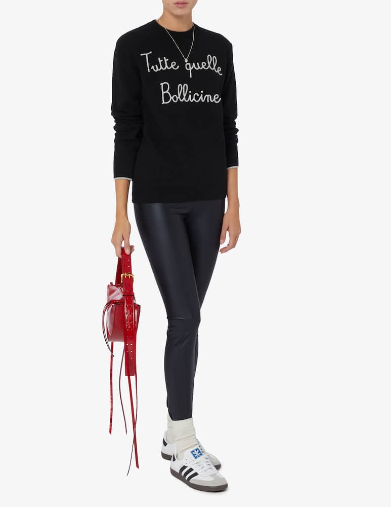 rinascente MC2 Saint Barth Maglione a girocollo in misto lana New queen - Nero