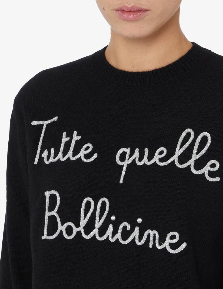 rinascente MC2 Saint Barth Maglione a girocollo in misto lana New queen - Nero