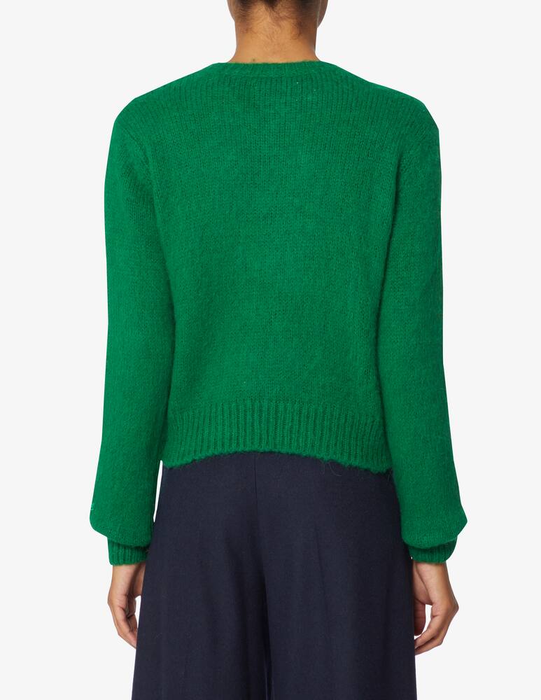 rinascente MC2 Saint Barth New queen wool blend cropped crewneck sweater - Green