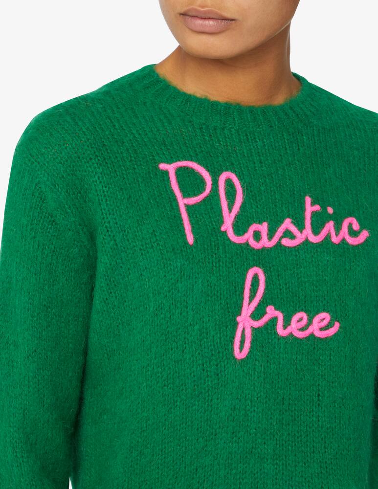 rinascente MC2 Saint Barth New queen wool blend cropped crewneck sweater - Green