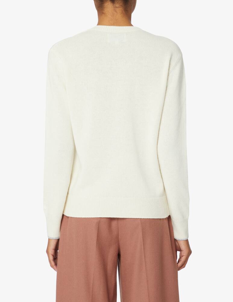 rinascente MC2 Saint Barth Maglione a girocollo in misto lana New queen - Bianco