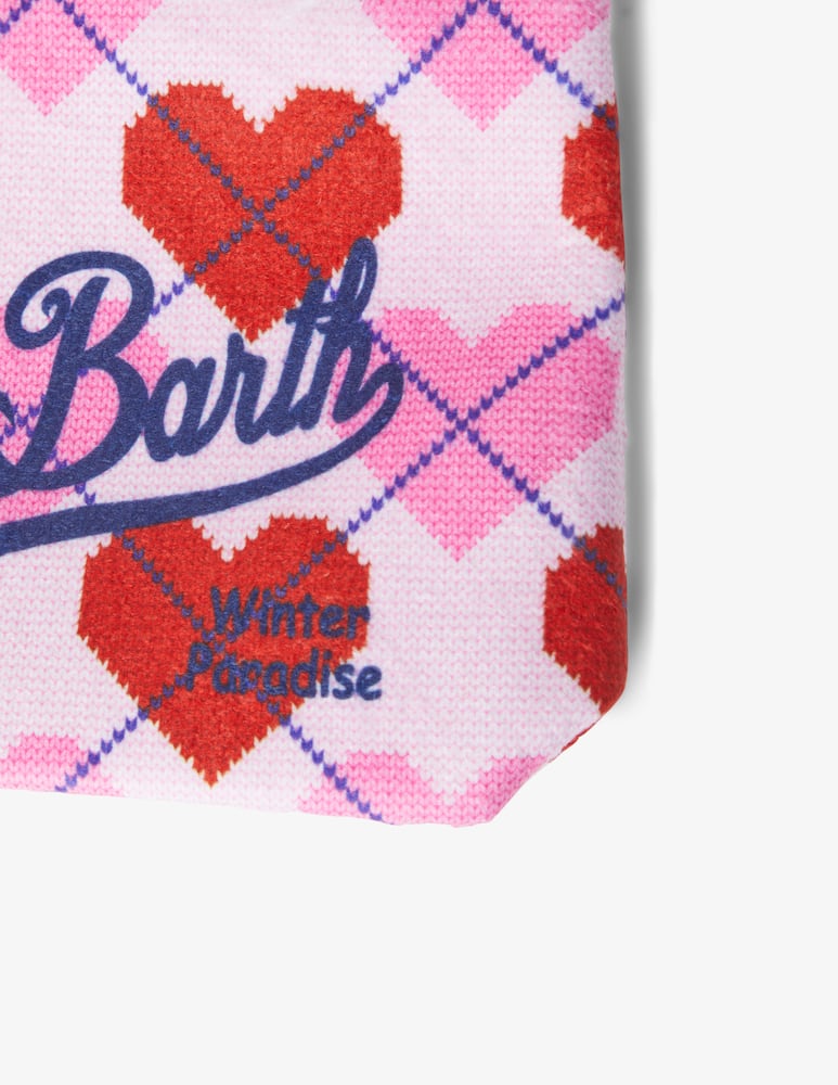 Shop MC2 Saint Barth Aline neoprene bikini holder bag White on Rinascente