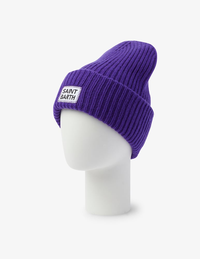 rinascente MC2 Saint Barth Cappellino in maglia misto lana Berry - Viola