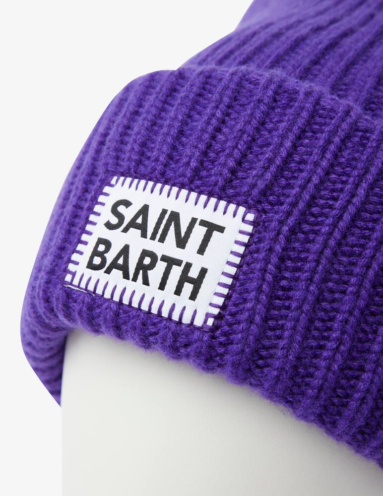rinascente MC2 Saint Barth Cappellino in maglia misto lana Berry - Viola
