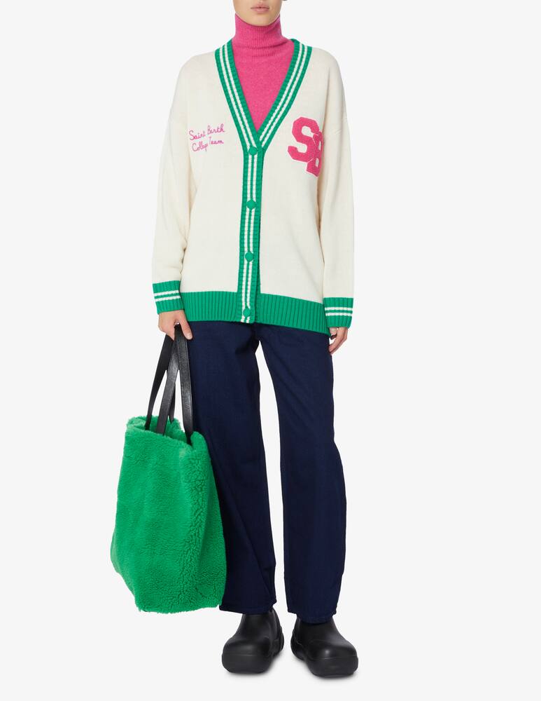 rinascente MC2 Saint Barth Cardigan college Chloe - Bianco