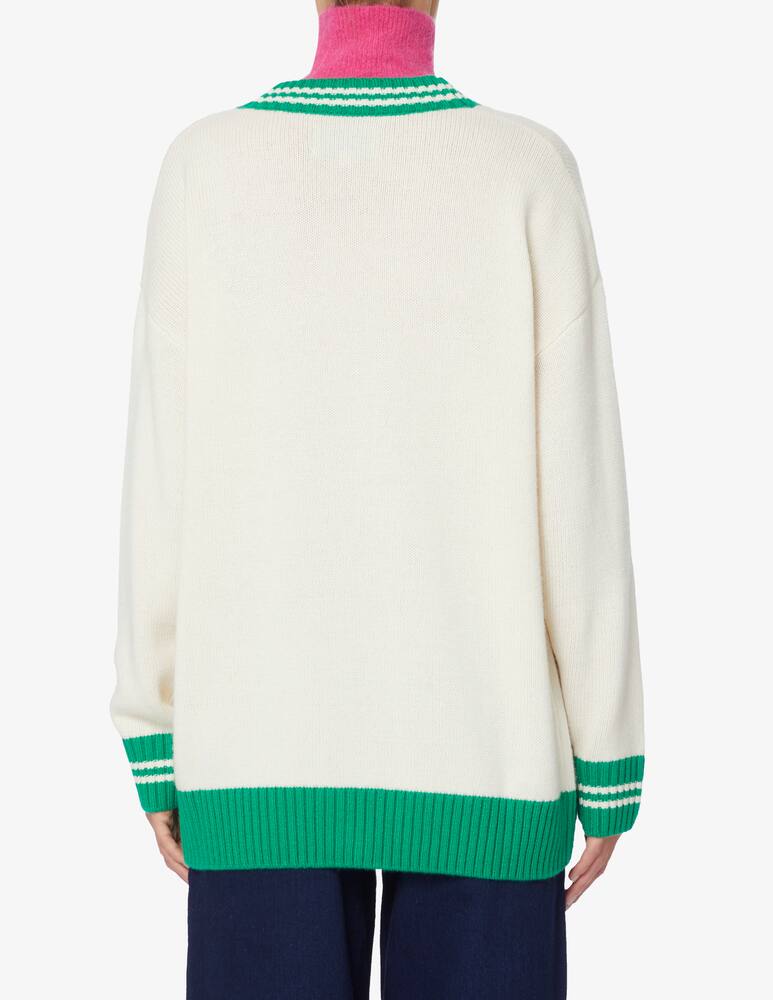 rinascente MC2 Saint Barth Cardigan college Chloe - Bianco