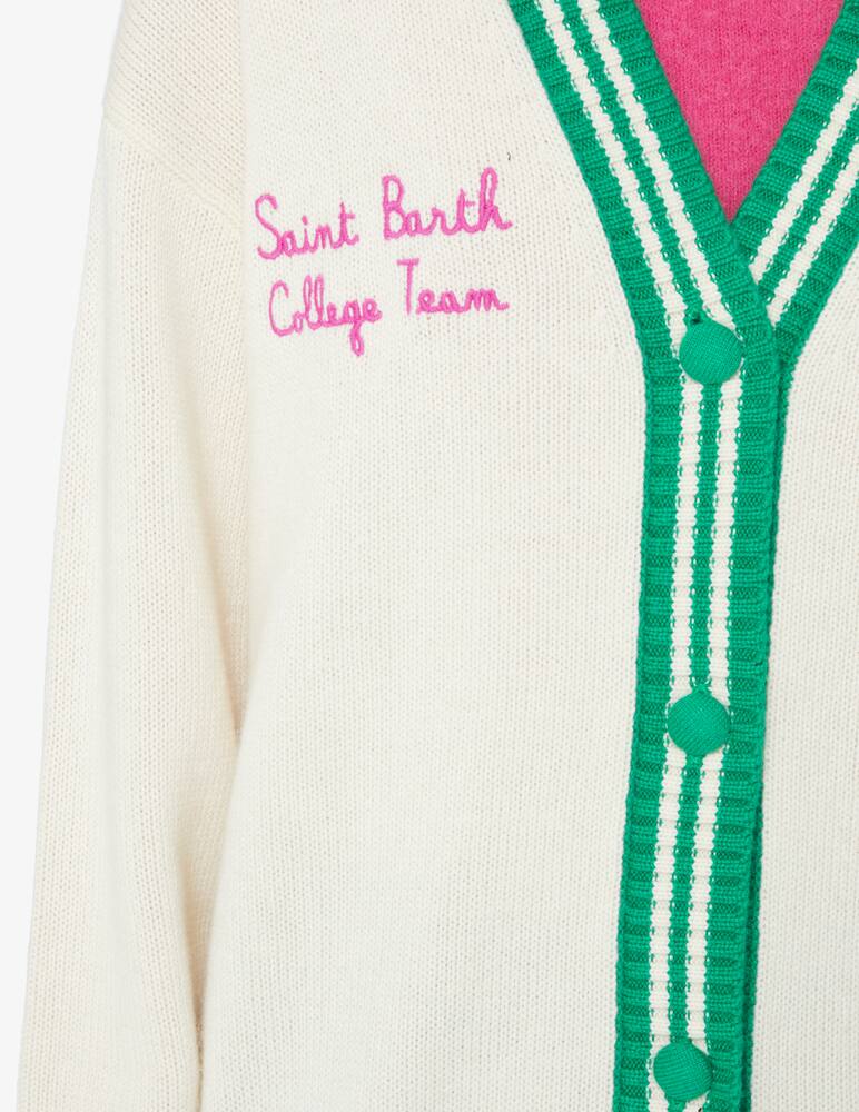MC2 Saint Barth Chloe college cardigan - White - picture 4 MC2 Saint Barth Chloe college cardigan - White - picture 4