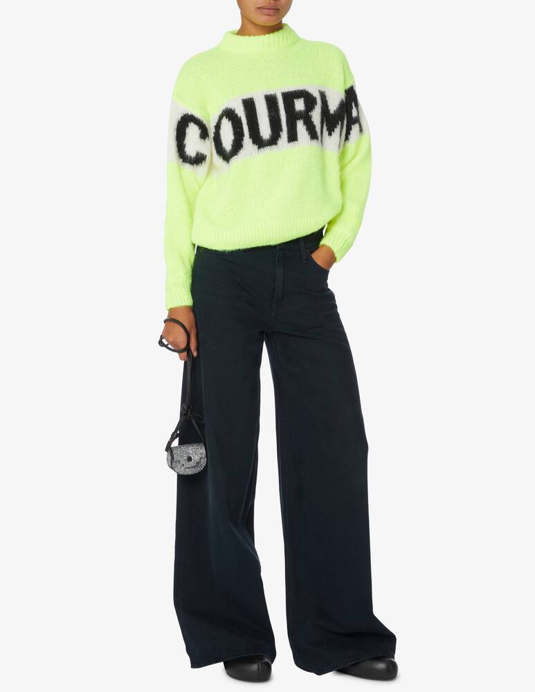 rinascente MC2 Saint Barth  Danya soft box shape wool blend sweater - Green