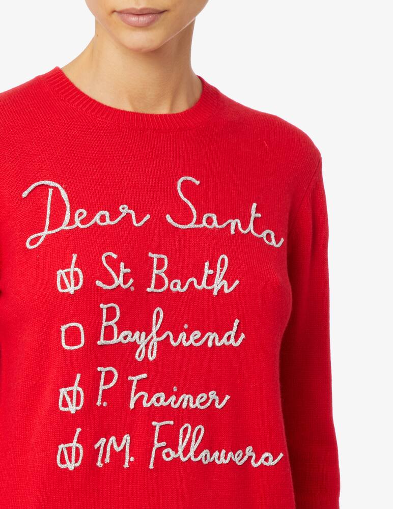 rinascente MC2 Saint Barth Maglione girocollo garzato New Queen - Rosso