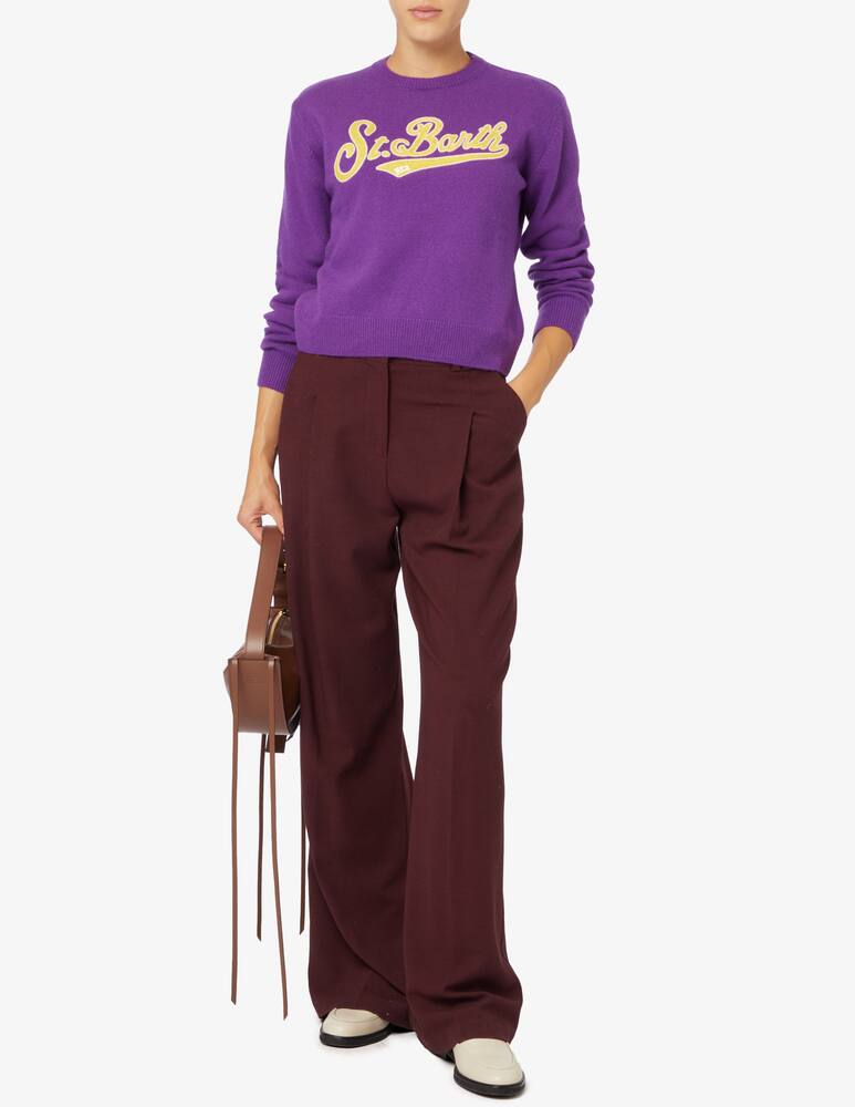 rinascente MC2 Saint Barth Maglione a girocollo in misto lana New queen - Viola