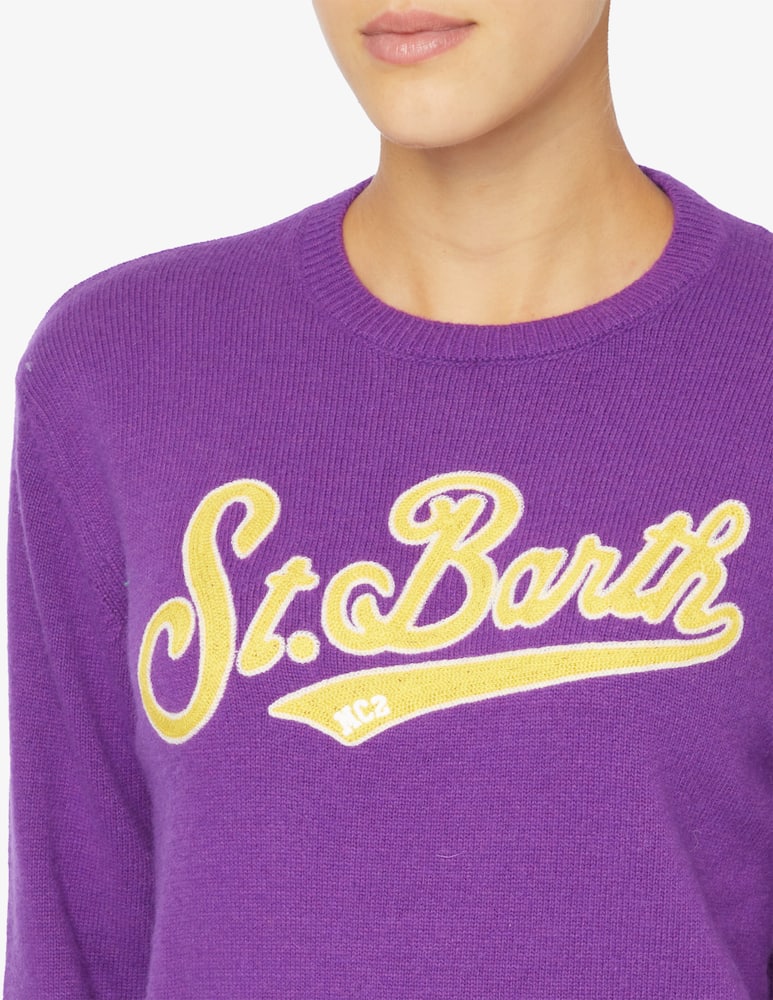 rinascente MC2 Saint Barth Maglione a girocollo in misto lana New queen - Viola